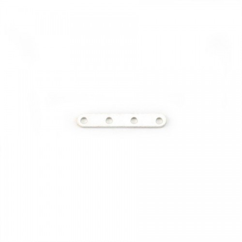 Argent 925 Barrette 4 Rangs  x 1pc 