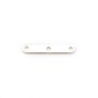 Argent 925 Barrette 3 Rangs x 2 st 