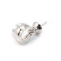Bélière & coupelle, argent 925 rhodié,pour perles semi-percées x 1pc