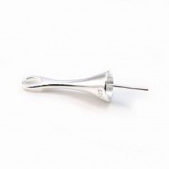 Bélière simple pour perle semi percé 8x24mm x 1pc