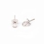 Bélière pour perles semi-percées, Argent 925, 4mm x 4  pcs