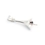 Argent  925 Rhodié Bélière coupelle 8mm pour perles semi-percés x 1PC