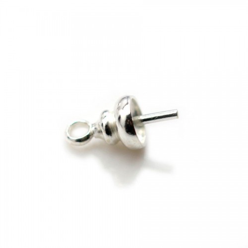 Bélière pour perles semi-percées en argent 925 9.5mm x 2pcs