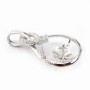 Pendentif  Goutte pour perles semi-percées Argent 925 Rhodié 1pc
