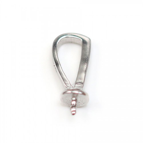 Bélière en argent 925 rhodié coupelle, 5x10mm x 1pc