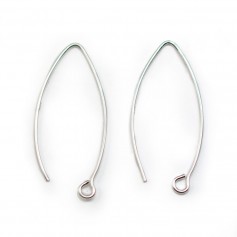 Crochets d'oreilles fil , argent 925 ,40mm x  2pcs 
