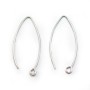 Crochets d'oreilles fil , argent 925 ,40mm x  2pcs 