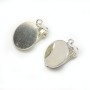 Clip D'oreille plateau à coller, Argent 925 ,14mm x  2pcs 