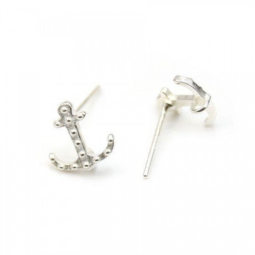 Clou d'oreille feuille 8x13mm x 2pcs