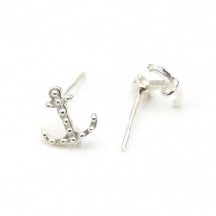 Clou d'oreille feuille 8x13mm x 2pcs