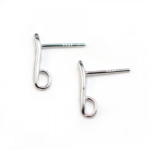 Clous d'oreilles, Argent 925 12mm x 2pcs