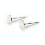 Argent 925 Clou boucle D'oreilles pour perle coupelle 5mm  X4 pcs 