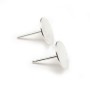 Clous d'oreilles en argent 925, à coller, pour cabochon rond mesurant 10mm x 2pcs