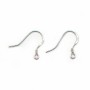 Crochets d'oreilles avec ressort, argent 925 12 mm  x 4pcs