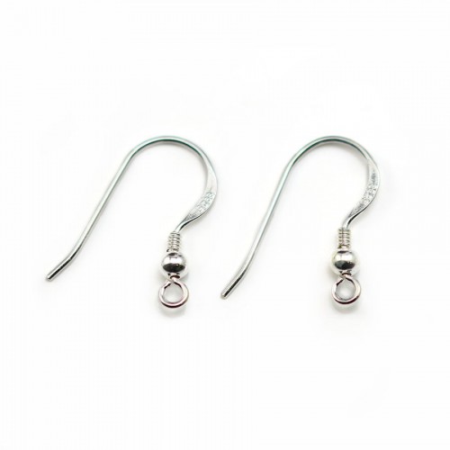 Crochet D'oreille ressort avec une boule ARG 925 x 30 pcs 
