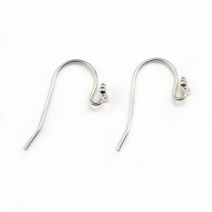 Crochets d'oreilles 3 boules , argent 925  ,11x20mm x 2pcs