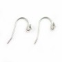 Crochets d'oreilles 3 boules , argent 925  ,11x20mm x 2pcs