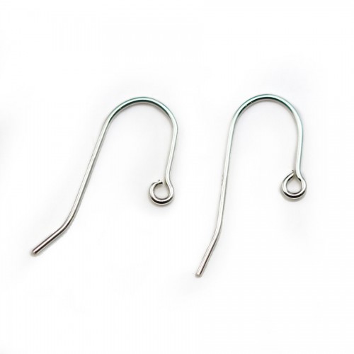 Crochets d'oreilles, argent 925  9x22mm x 4pcs