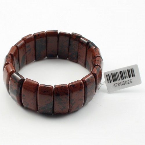 Mahogany Flat Bracelet Obsidian
