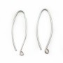 Argent 925 Crochet boucles d'oreilles 32mm x 2pcs