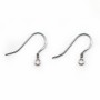Crochets d'oreilles avec ressort, argent 925 rhodié 12 mm  x 2pcs