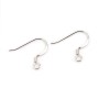 Crochets d'oreilles avec ressort en argent 925 rhodié 15mm x 2pcs