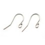 ARG 925 Rhodié Crochet d'oreilles en Boule x 40 pcs
