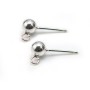 Clous d'oreilles boule 5mm argent 925 x 2 st