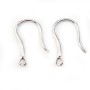 Crochets D'oreilles dos épais, Argent  925 x 2pcs