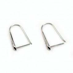 Crochets D'oreilles dos épais+ Oxyde de Zirconium Argent  925 x 2 st