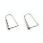 Crochets D'oreilles dos épais+ Oxyde de Zirconium Argent  925 x 2pcs