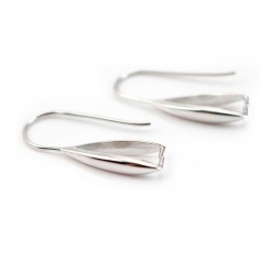 Crochet d'oreilles & attache pendentif ,argent 925 rhodié ,22mm x 2pcs