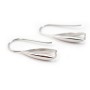 Crochet d'oreilles & attache pendentif ,argent 925 rhodié ,22mm x 2pcs