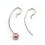 Crochets d'oreilles, Argent 925 Rhodié  48mm x 2 st