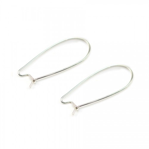 Dormeuse fil 10x20mm argent 925 x 6pcs