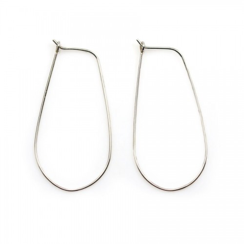 Dormeuse 20x40mm argent 925 x 2pcs