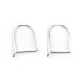 Crochets d'oreilles dos épais, Argent 925 rhodié x 2pcs 