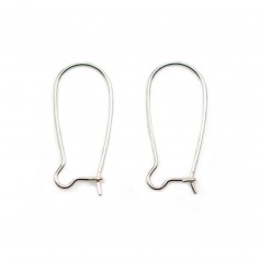 Clous d'oreilles avec zirconium, Argent 925 Rhodié ,4mm x 2pcs 