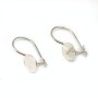 Crochets d'oreilles disque , argent 925 ,7.7x19mm x  2pcs 