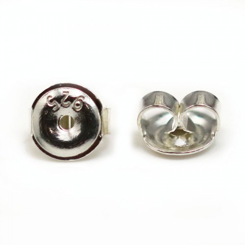 Argent  925 poussette 6mm x 4 pcs