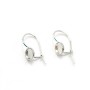 Crochet d'oreilles en argent 925, porte cabochon 6mm x 2pcs