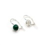 Crochet d'oreille en argent 925, porte cabochon 6mm x 2pcs
