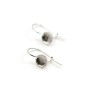 Crochet d'oreille en argent 925, porte cabochon 6mm x 2pcs