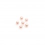 Perle de culture AKOYA japonais semi-percée ronde 7-7.5mm x 1pc