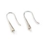 Argent 925 Rhodié Clou boucle D'oreille en coupelle x 2 st