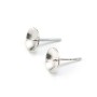 Clous D'oreilles pour perles semi-percées, Argent 925 8mm  x 4pcs 