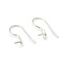 Crochets d'oreilles en argent 925, avec coupelle, 21 * 9mm  x 2pcs