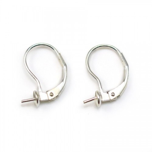  Dormeuse with a cup 5mm Silver 925 x 20 pcs 