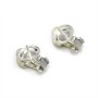 Clip d´oreilles, en argent 925, mesurant 8.5mm, pour perles semi-percée x 20pcs