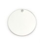Argent 925 Breloque médaille à graver 1 côté 18mm x 1pc